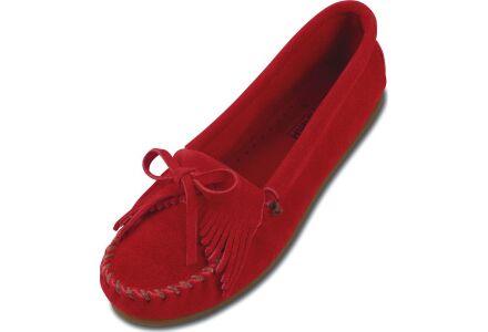MINNETONKA Kilty Suede Moc Red
