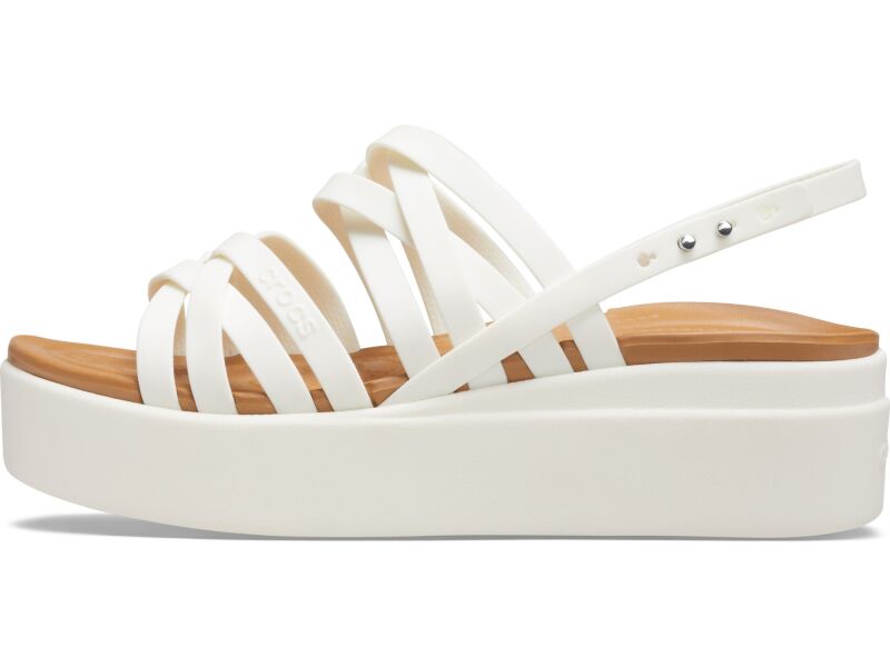 crocs ™ brooklyn strappy low wedge women's