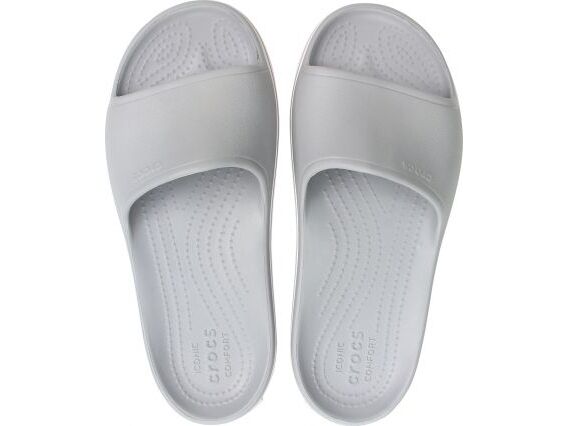 grey platform crocs