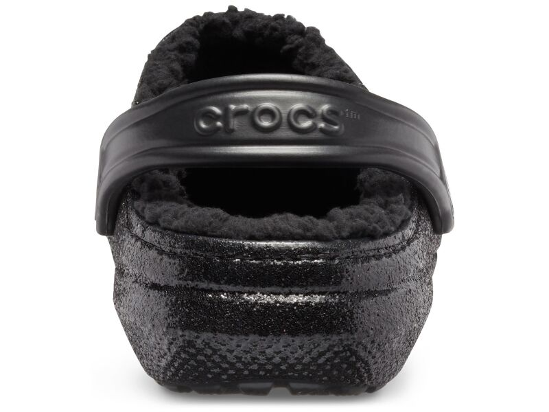 fuzzy glitter crocs