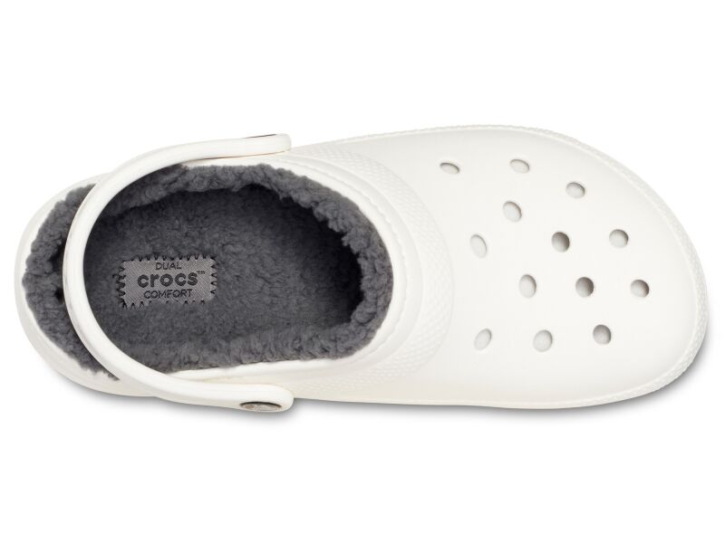 crocs classic lined clog white