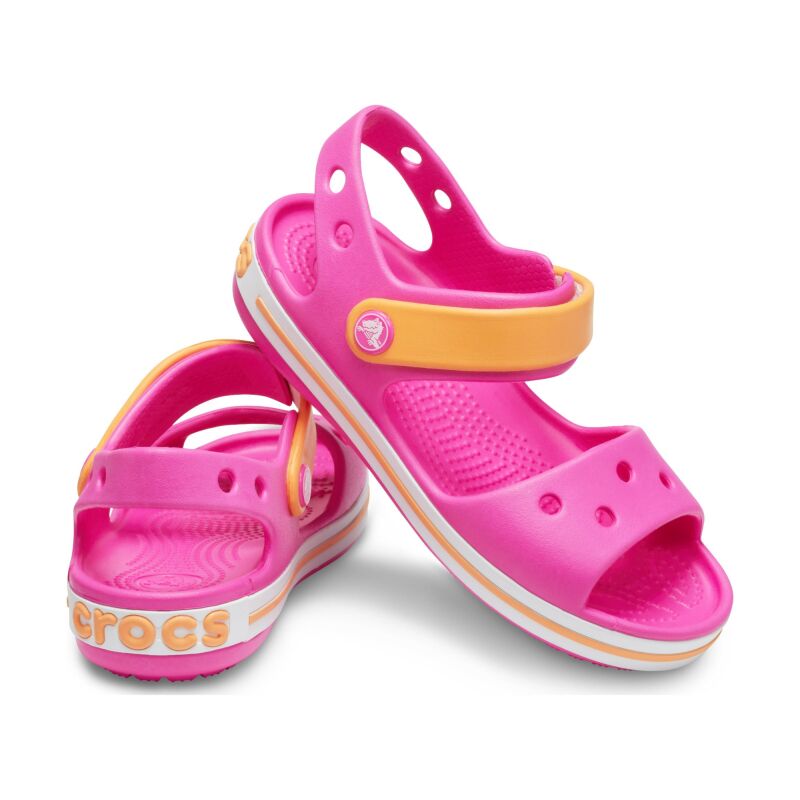 Crocs™ Kids' Crocband Sandal Electric Pink/Cantaloupe