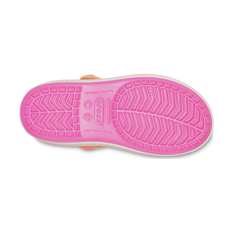 Crocs™ Kids' Crocband Sandal Electric Pink/Cantaloupe