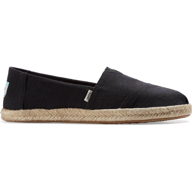 TOMS Slubby Woven Women's Rope Alpargata Black