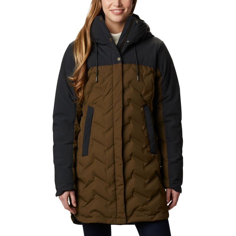 Columbia Mountain Croo Long Down Jacket Women's Olive Green/Black