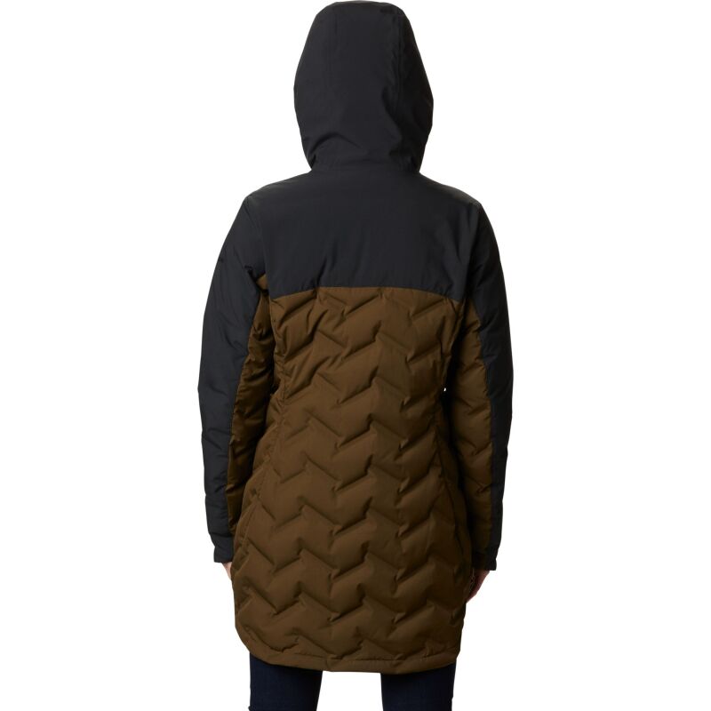 Columbia Mountain Croo Long Down Jacket Women's Olive Green/Black