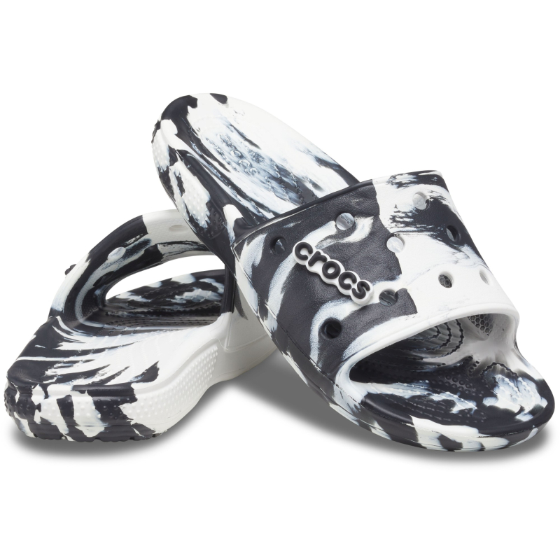 Crocs™ Classic Marbled Slide White/Black