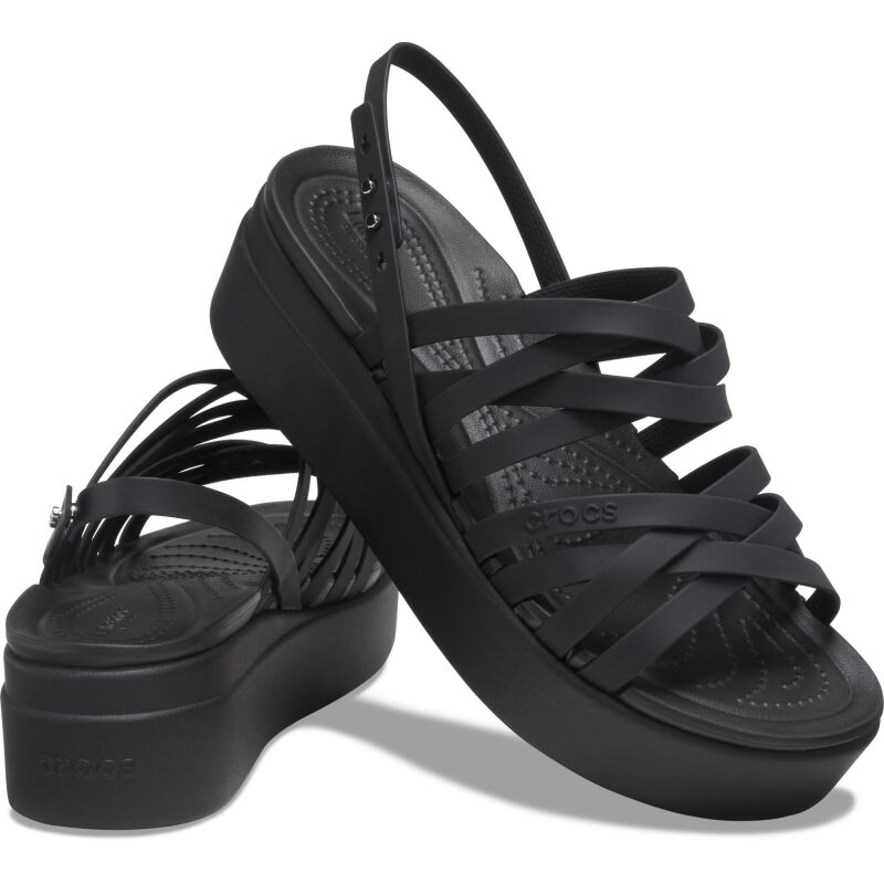 Crocs™ Brooklyn Strappy Low Wedge Women's Black