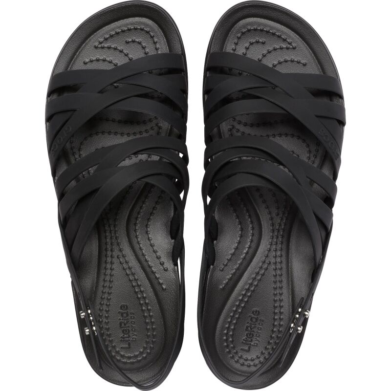 Crocs™ Brooklyn Strappy Low Wedge Women's Black