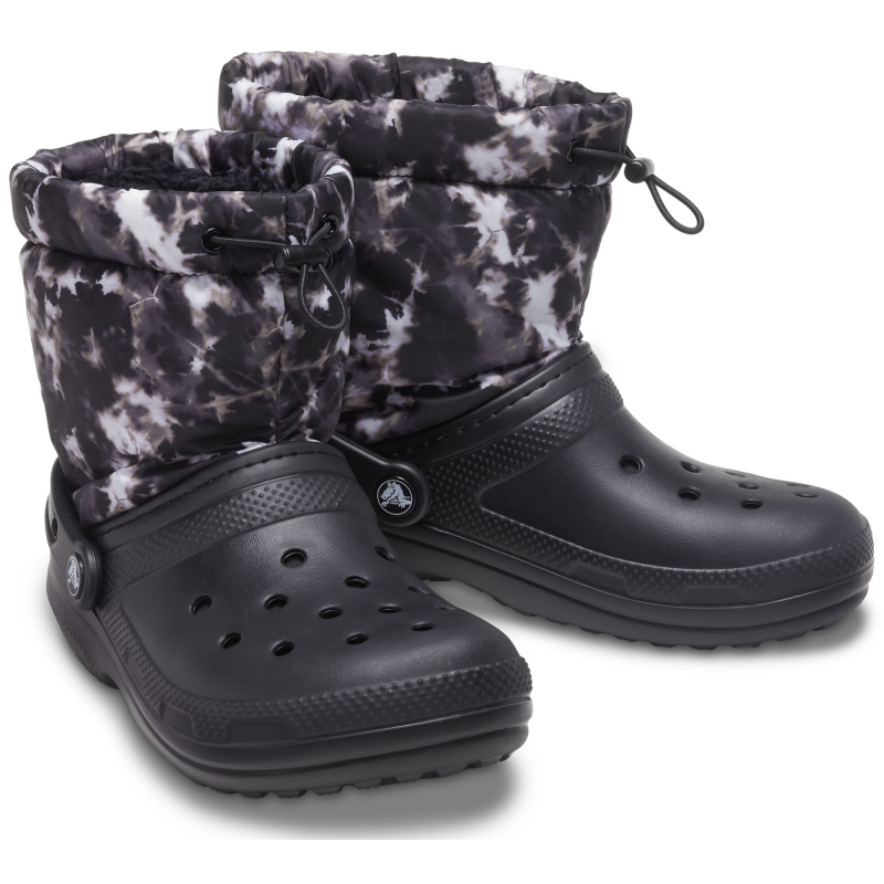 Crocs™ Classic Lined Neo Puff Tie Dye Boot Black