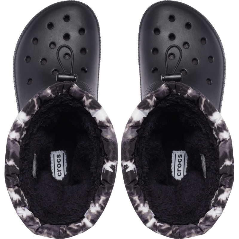 Crocs™ Classic Lined Neo Puff Tie Dye Boot Black