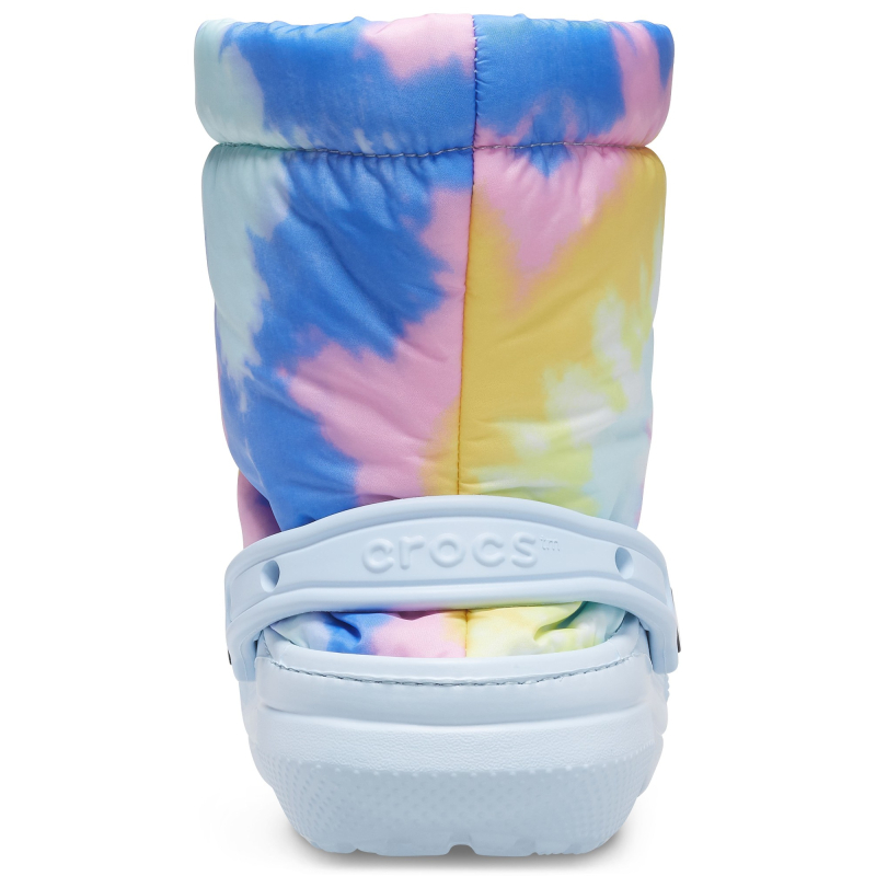 Crocs™ Classic Lined Neo Puff Tie Dye Boot Mineral Blue