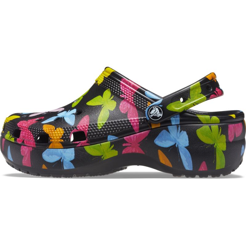 Crocs™ Classic Platform Graphic Clog Women's Butterfly/Black