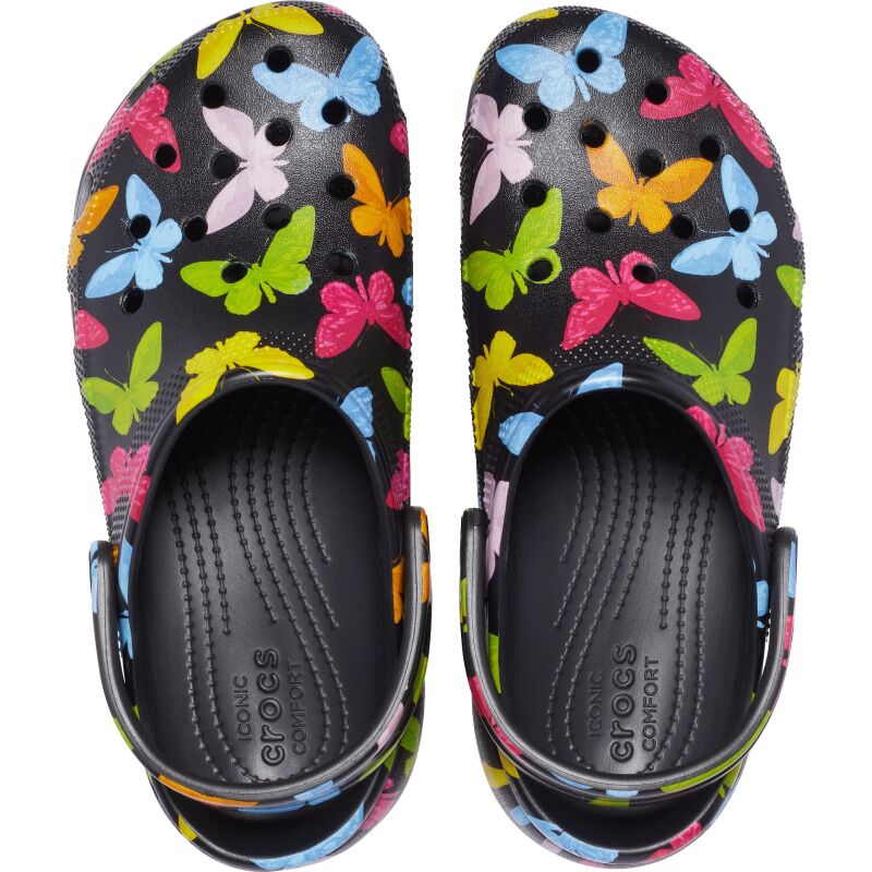 Crocs™ Classic Platform Graphic Clog Women's Butterfly/Black