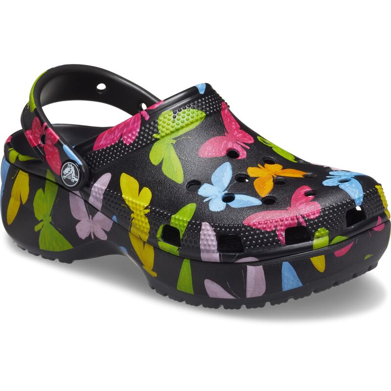 Crocs™ Classic Platform Graphic Clog Women's Butterfly/Black