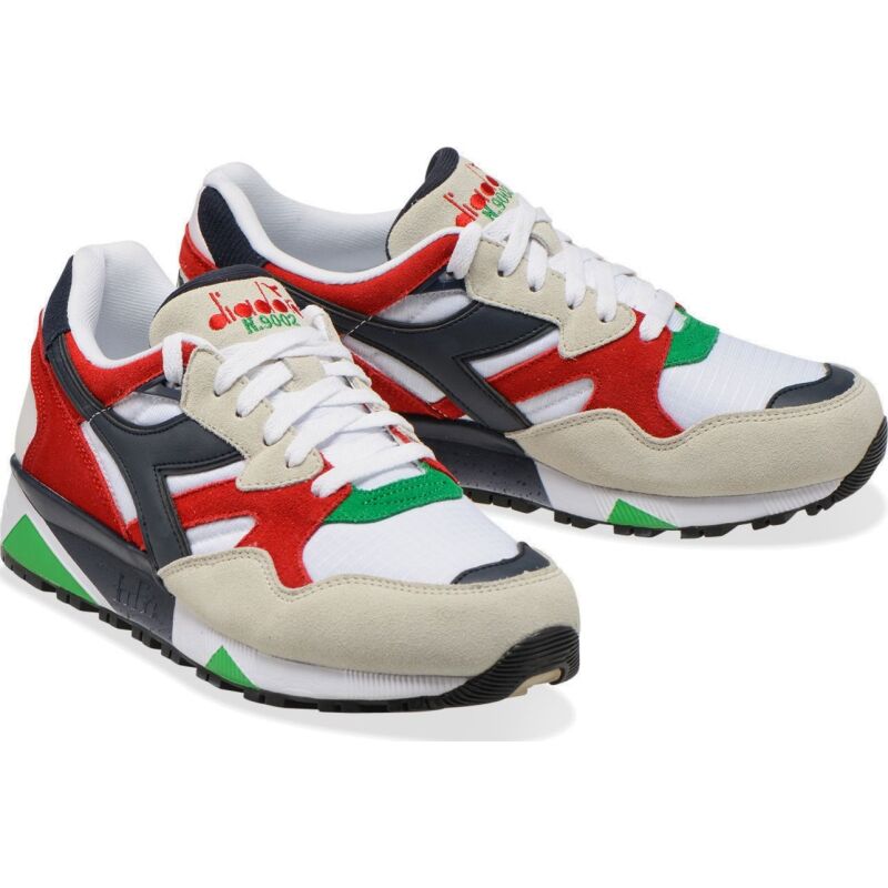 DIADORA N9002 White/Blue Denim/Dark Red