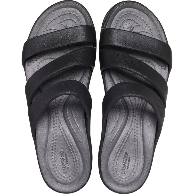 Crocs™ Boca Strappy Wedge Women's Black