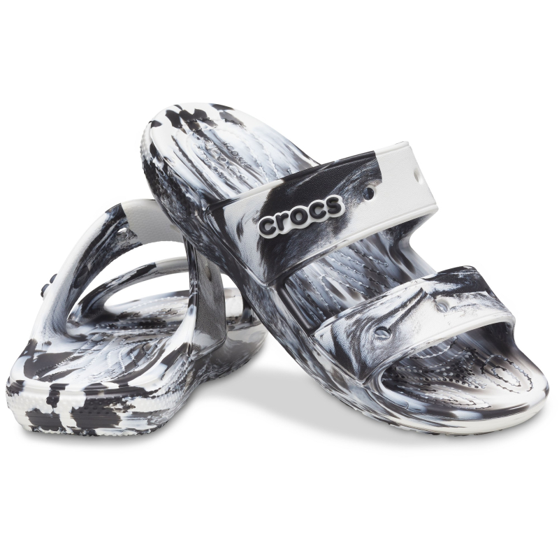 Crocs™ Classic Marbled Sandal White/Black