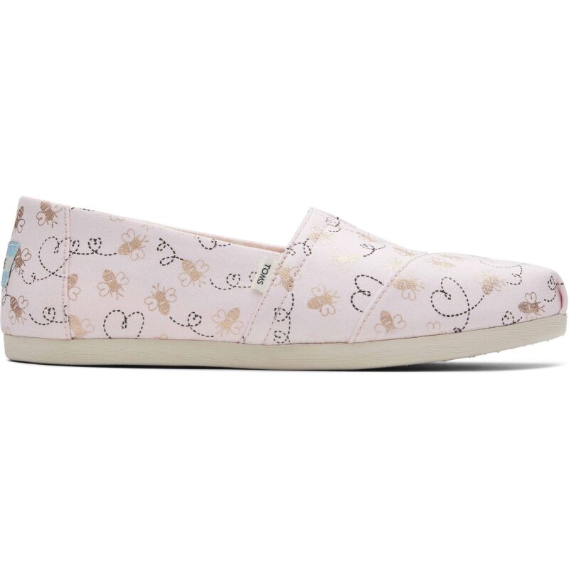 TOMS Foil Bee Mine Women's Alpargata Barely Pink
