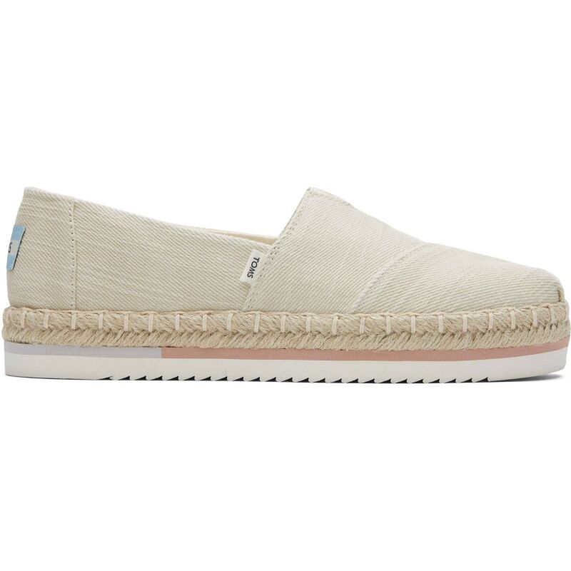 TOMS Heavy Twill Women's Platform Rope Alpargata Natural