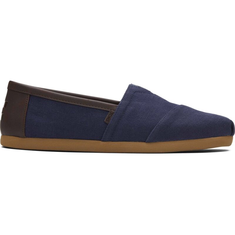 TOMS Heavy Twill Nubuck Synth Trim Men's Alpargata Deep Navy