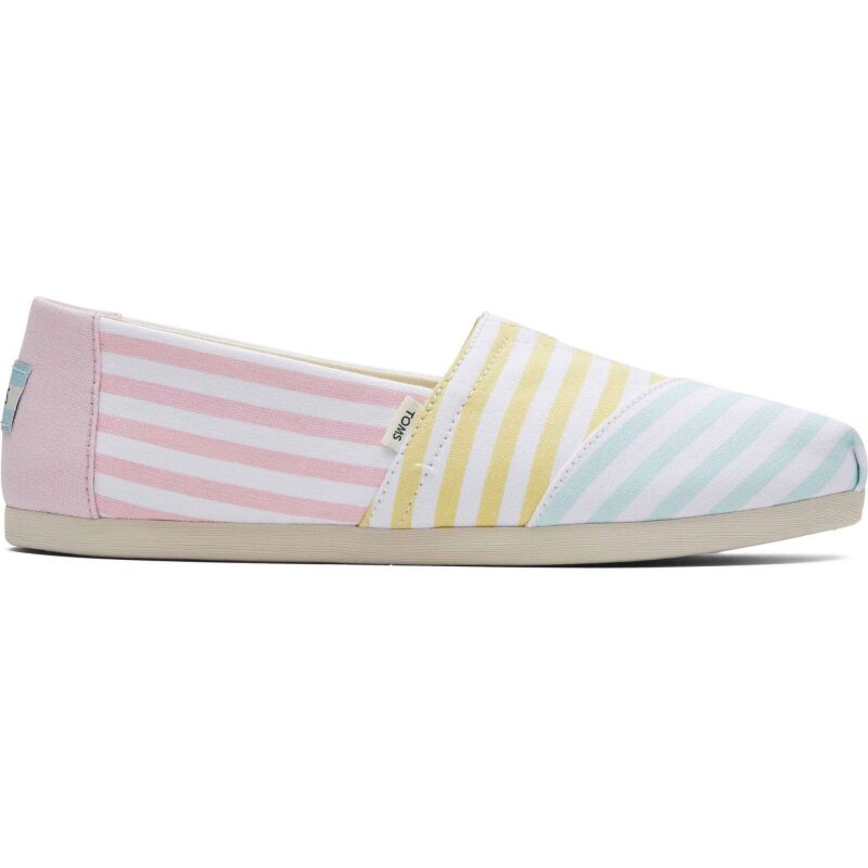 TOMS Stripe Colorblock Canvas Women's Alpargata Pastel Multi