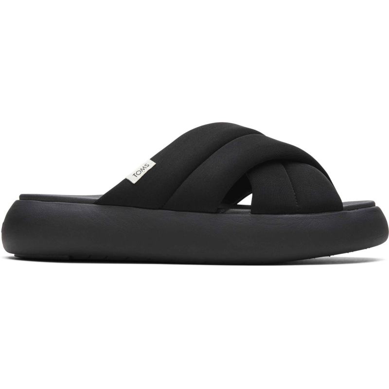 TOMS Repreve Jersey Womens Mallow Crossover Sandal Black/Black