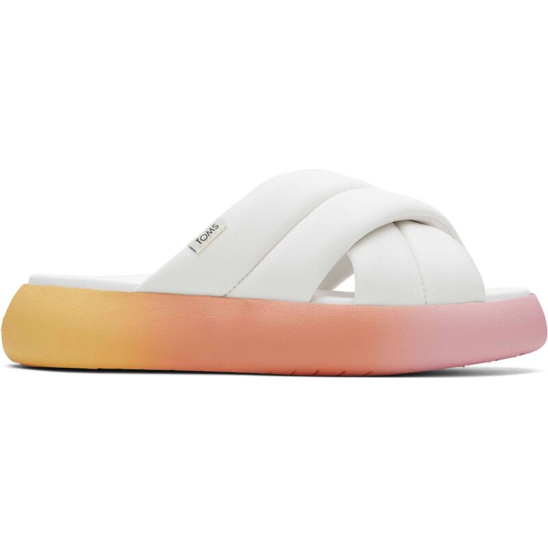 TOMS Ombre Repreve Jersey Mallow Crossover Sandal White