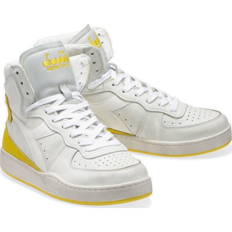 DIADORA Mi Basket Used White/Empire Yellow