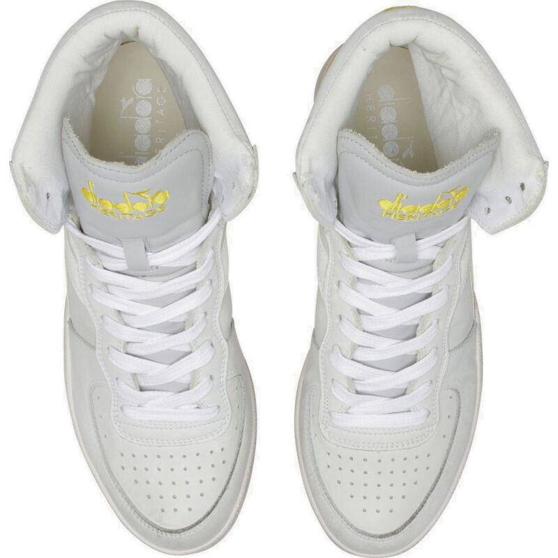 DIADORA Mi Basket Used White/Empire Yellow