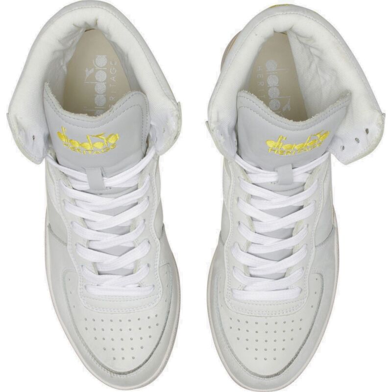 DIADORA Mi Basket Used White/Empire Yellow