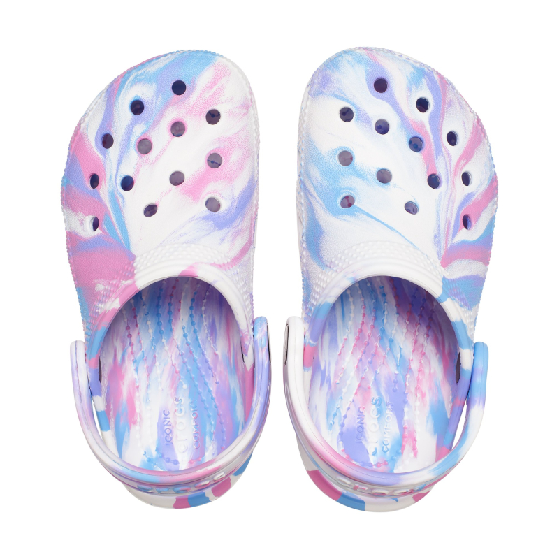 Crocs™ Classic Marbled Clog Kid's 206838 White/Pink