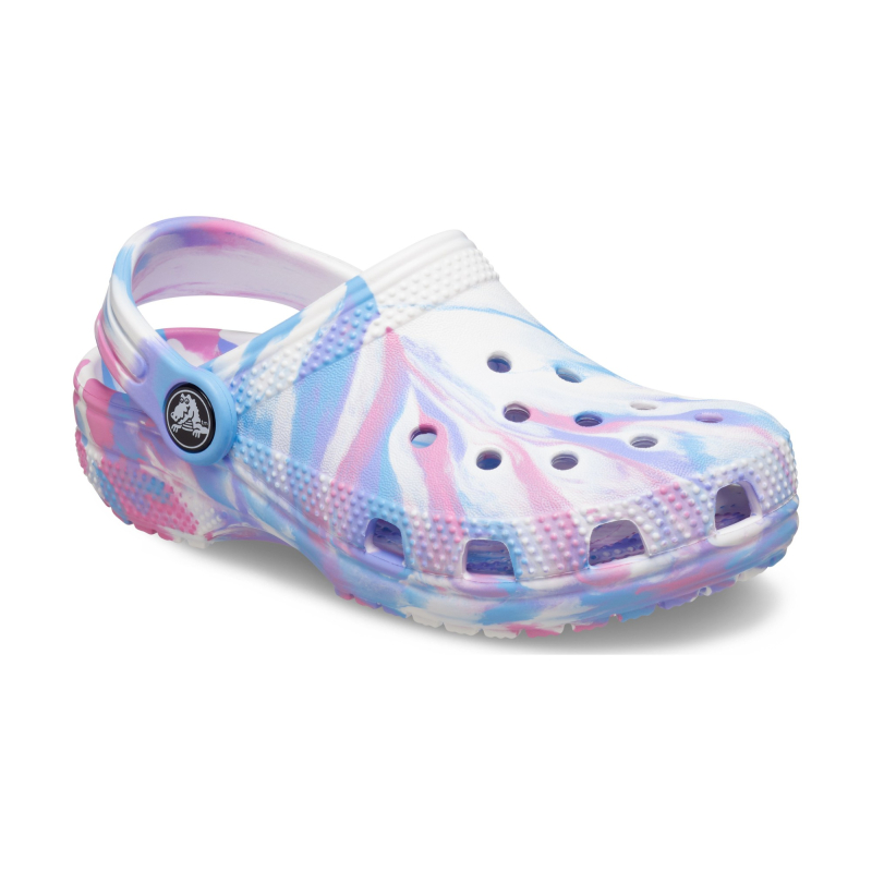Crocs™ Classic Marbled Clog Kid's 206838 White/Pink