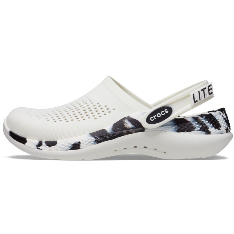 Crocs™ LiteRide 360 Marbled Clog Almost White/Black