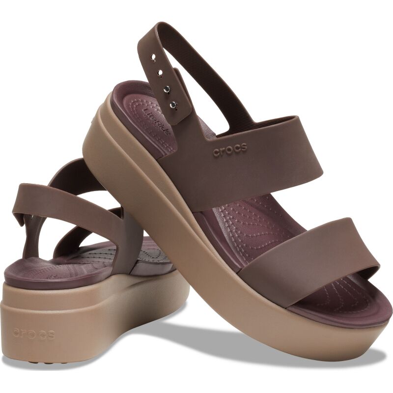 Crocs™ Brooklyn Low Wedge Womens Mocha/Mushroom