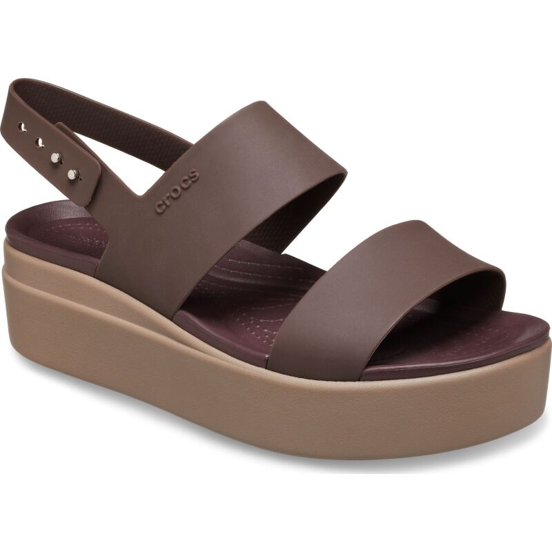 Crocs™ Brooklyn Low Wedge Womens Mocha/Mushroom