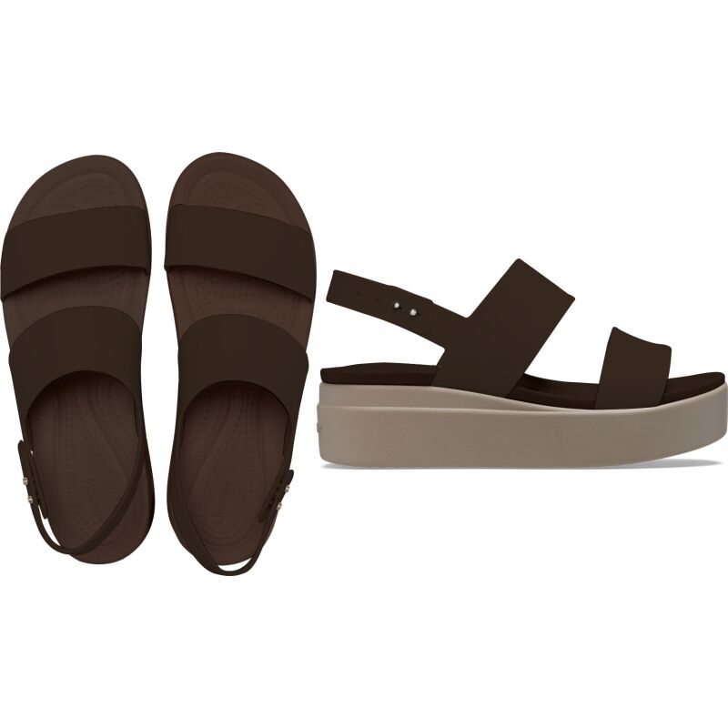 Crocs™ Brooklyn Low Wedge Womens Mocha/Mushroom
