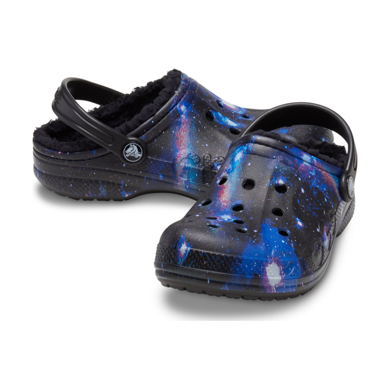 Crocs™ Baya Lined Printed Clog Kid's Black/Multi
