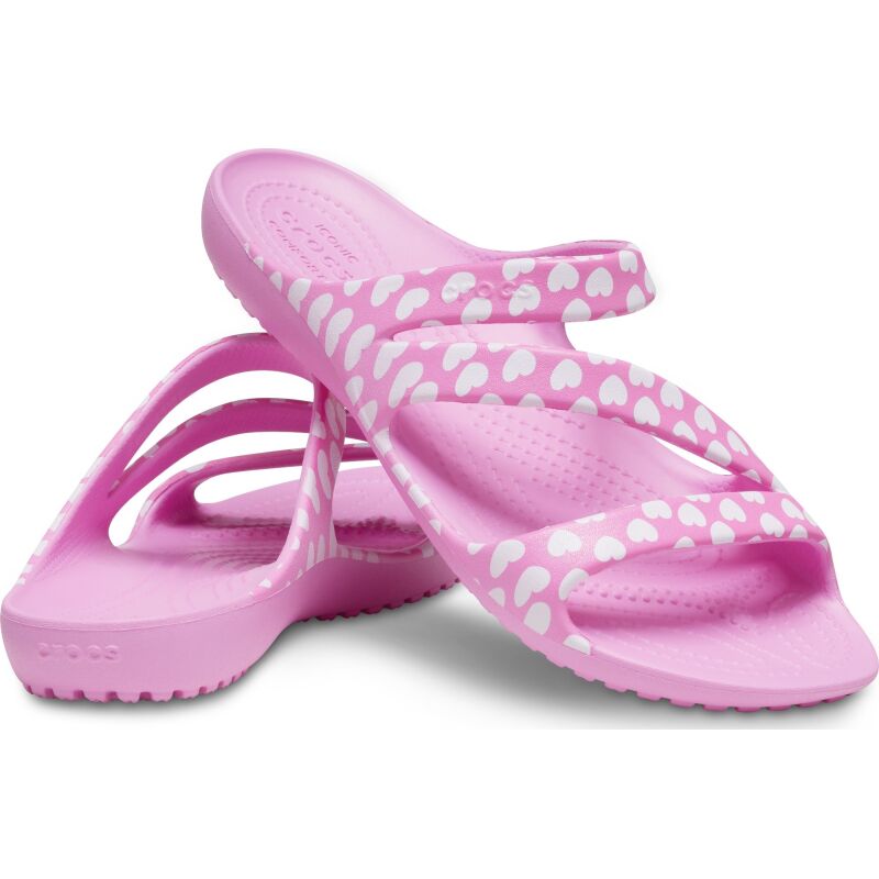 Crocs™ Kadee II Heart Print Sandal Women's Taffy Pink/White