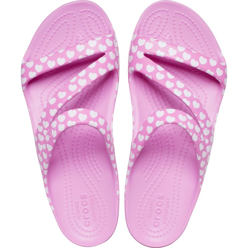 Crocs™ Kadee II Heart Print Sandal Women's Taffy Pink/White