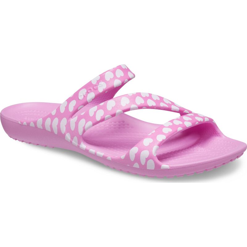 Crocs™ Kadee II Heart Print Sandal Women's Taffy Pink/White