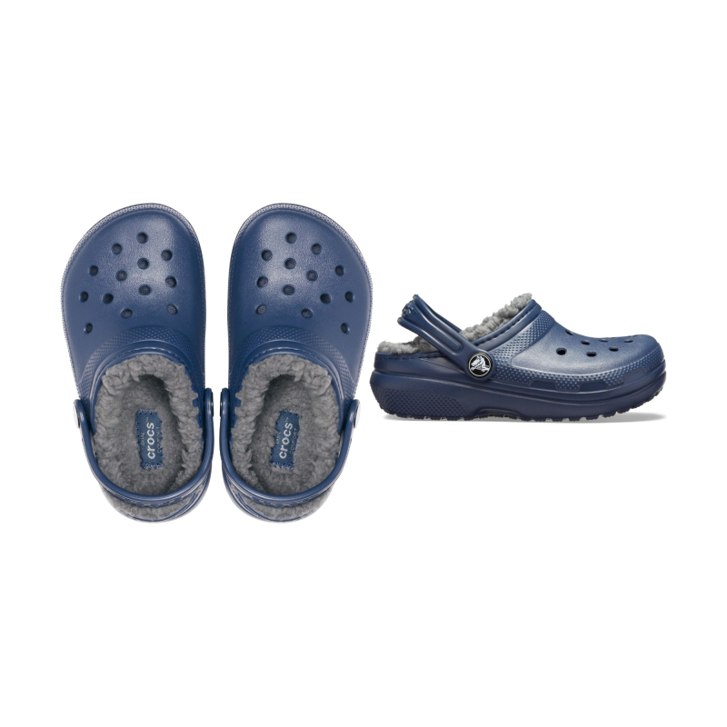 Crocs™ Classic Lined Clog Kid's 207009 Navy/Charcoal