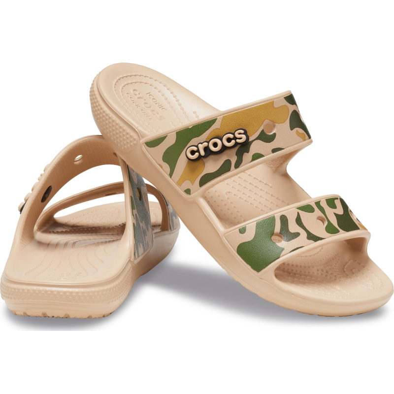 Crocs™ Classic Printed Camo Sandal Chai/Tan