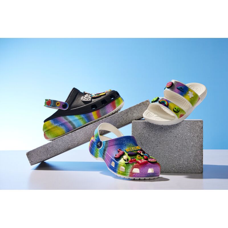 Crocs™ Classic Crush Spray Dye Clog Black/Multi