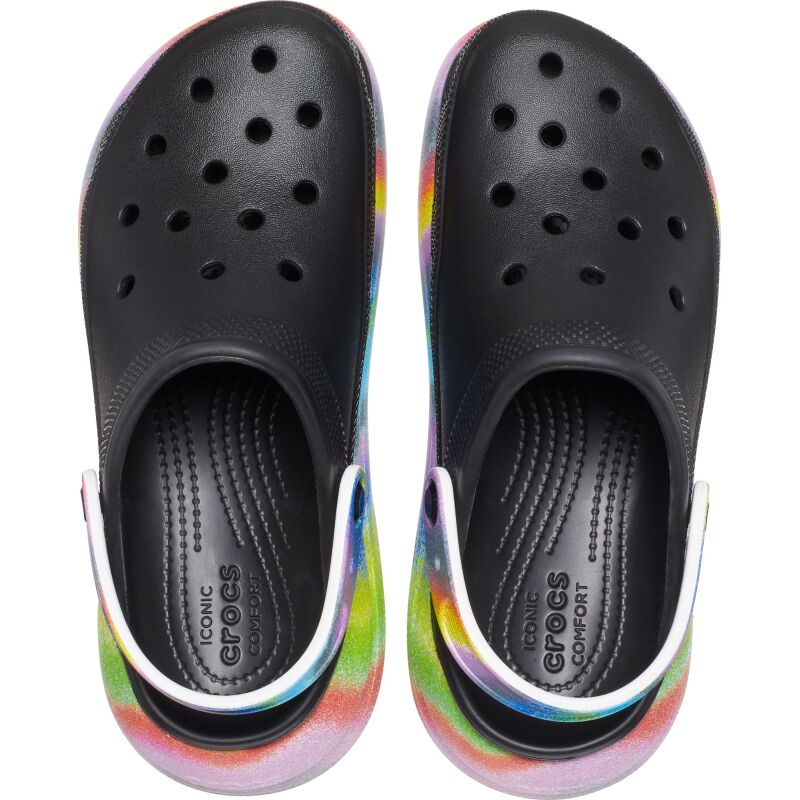 Crocs™ Classic Crush Spray Dye Clog Black/Multi