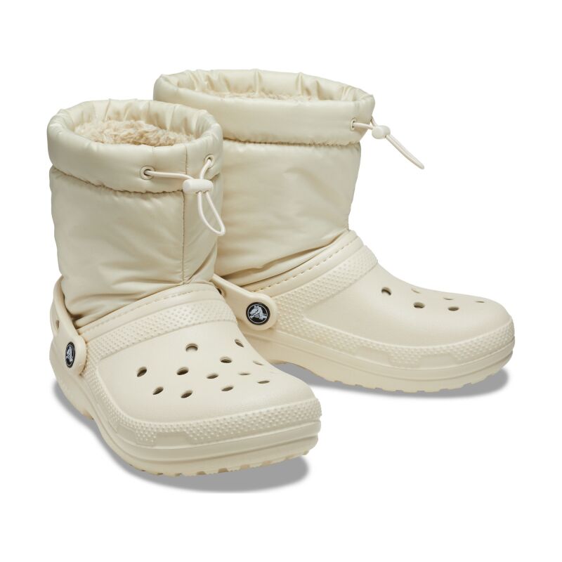 Crocs™ Classic Lined Neo Puff Boot Kid's Bone