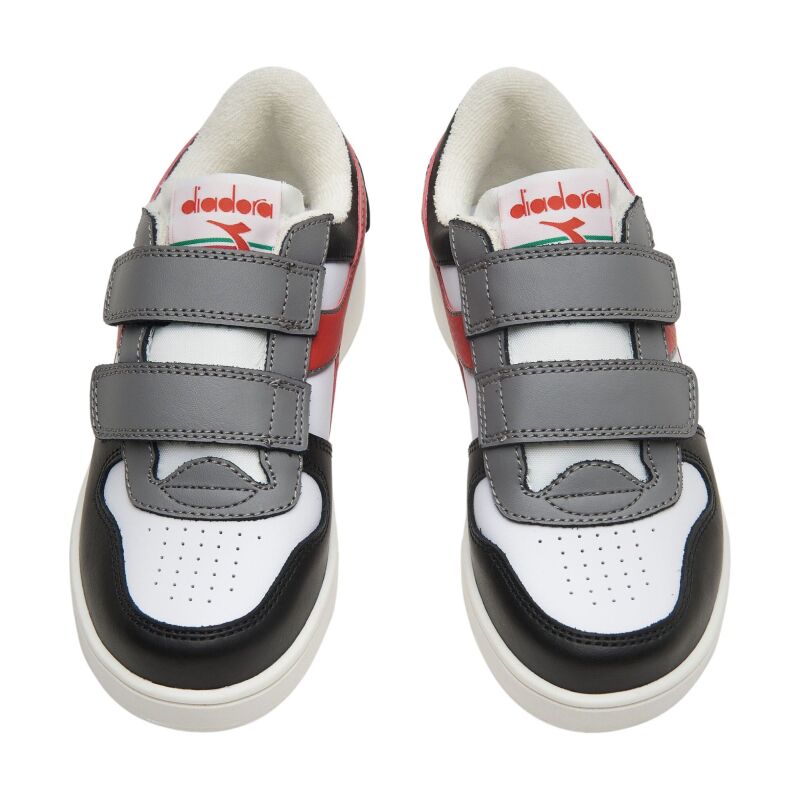 DIADORA Magic Basket Low PS Kid's White/Black/Aurora Red