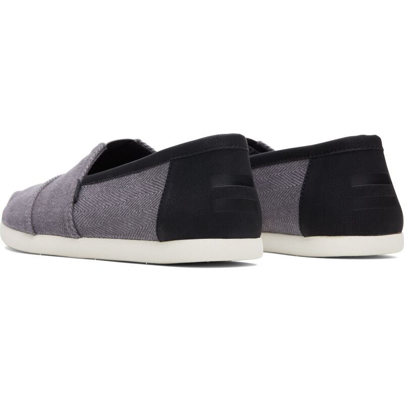 TOMS Herringbone Nubuck Synth Trim Men's Alpargata Pavement Grey