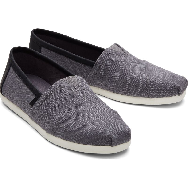 TOMS Herringbone Nubuck Synth Trim Men's Alpargata Pavement Grey