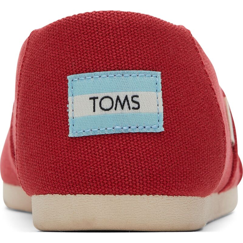 TOMS Recycled Cotton Canvas Women's Alpargata Red